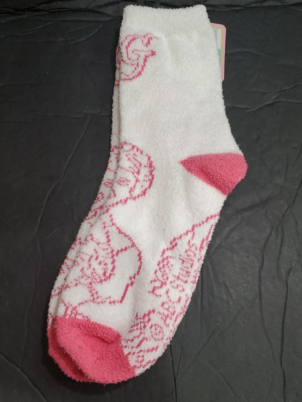The Golden Girls pink and white cozy fuzzy crew socks brand new